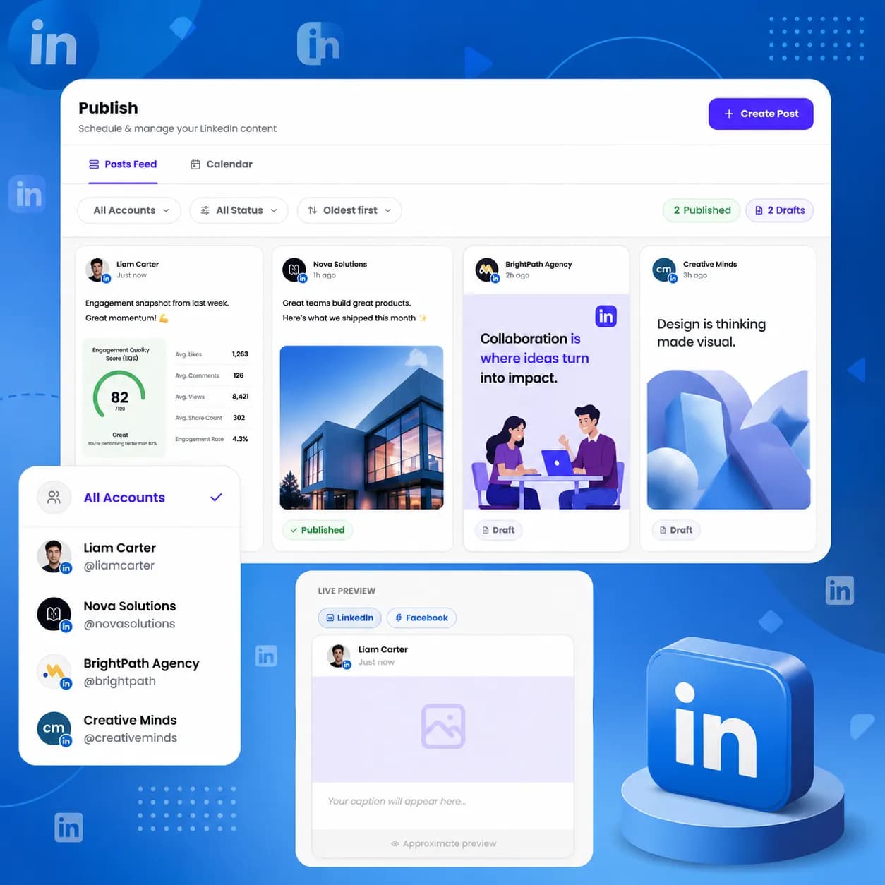 linkedin post schedule